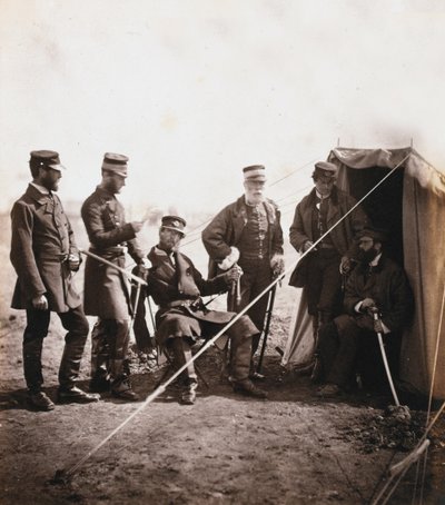 Brigadier General Philip Macpherson and Officers of the 4th Division, from an Album of 52 Photographs Associated with the Crimean War, 1855 by Roger Fenton